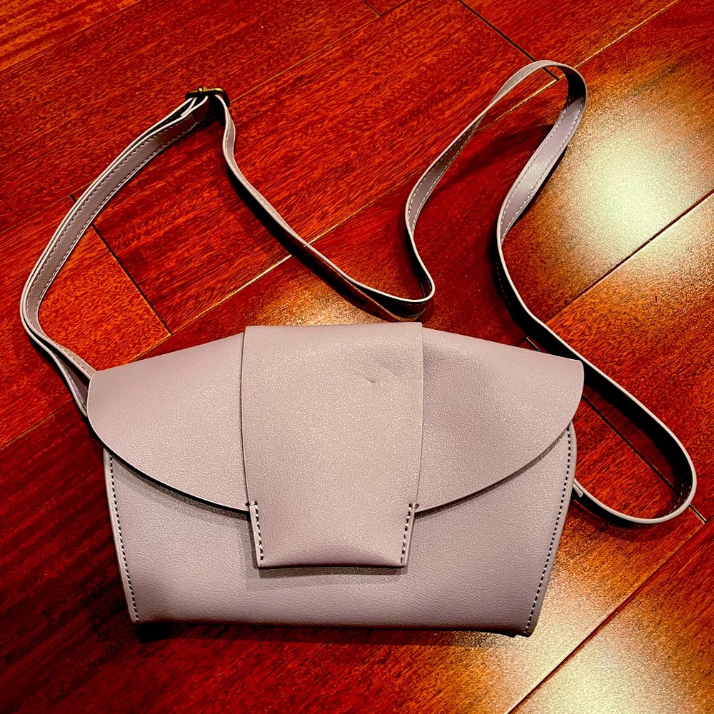 Purple geometric satchel purse